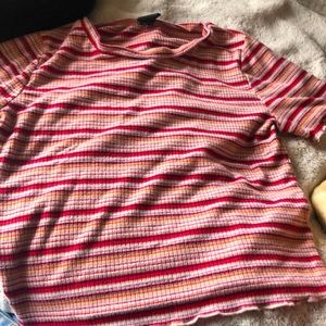 Striped cropped t-shirt